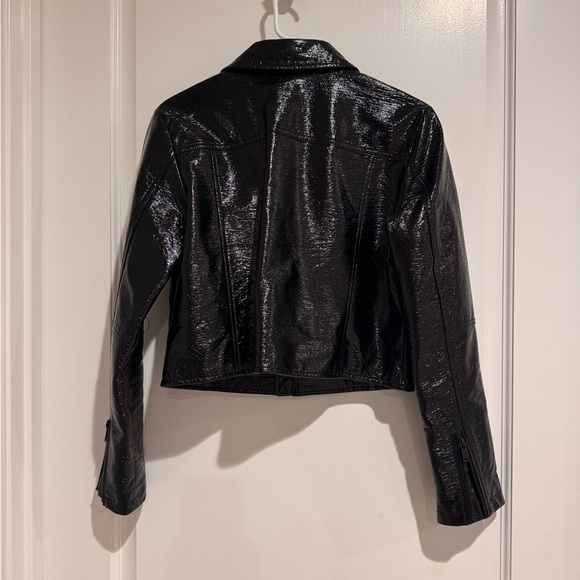Maeve by Anthropologie Faux Leather Crop Jacket. Excellent condition. FAST Ship - Picture 6 of 8